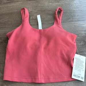 Lululemon Glow Up Tank‎ Top Medium Support, B/C CupDesert Red size 12 NWT 🌹